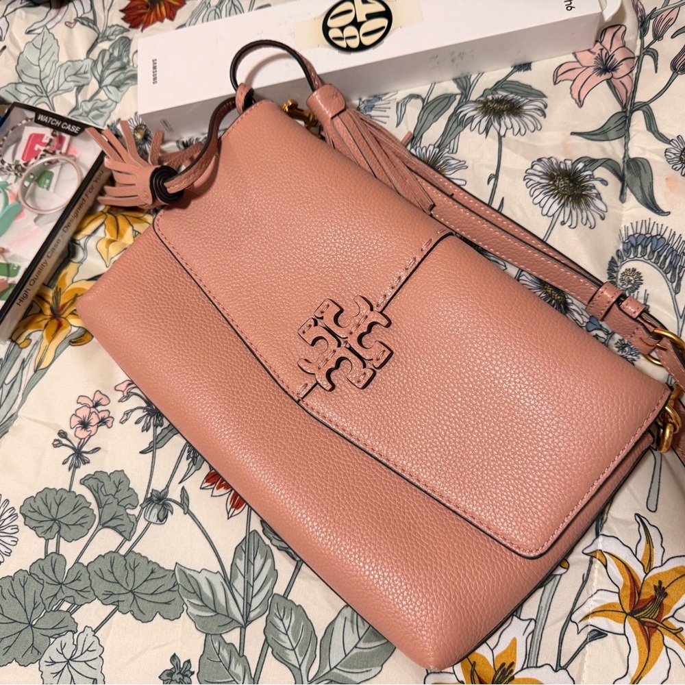 Tory Burch Blush Leather Crossbody Bag